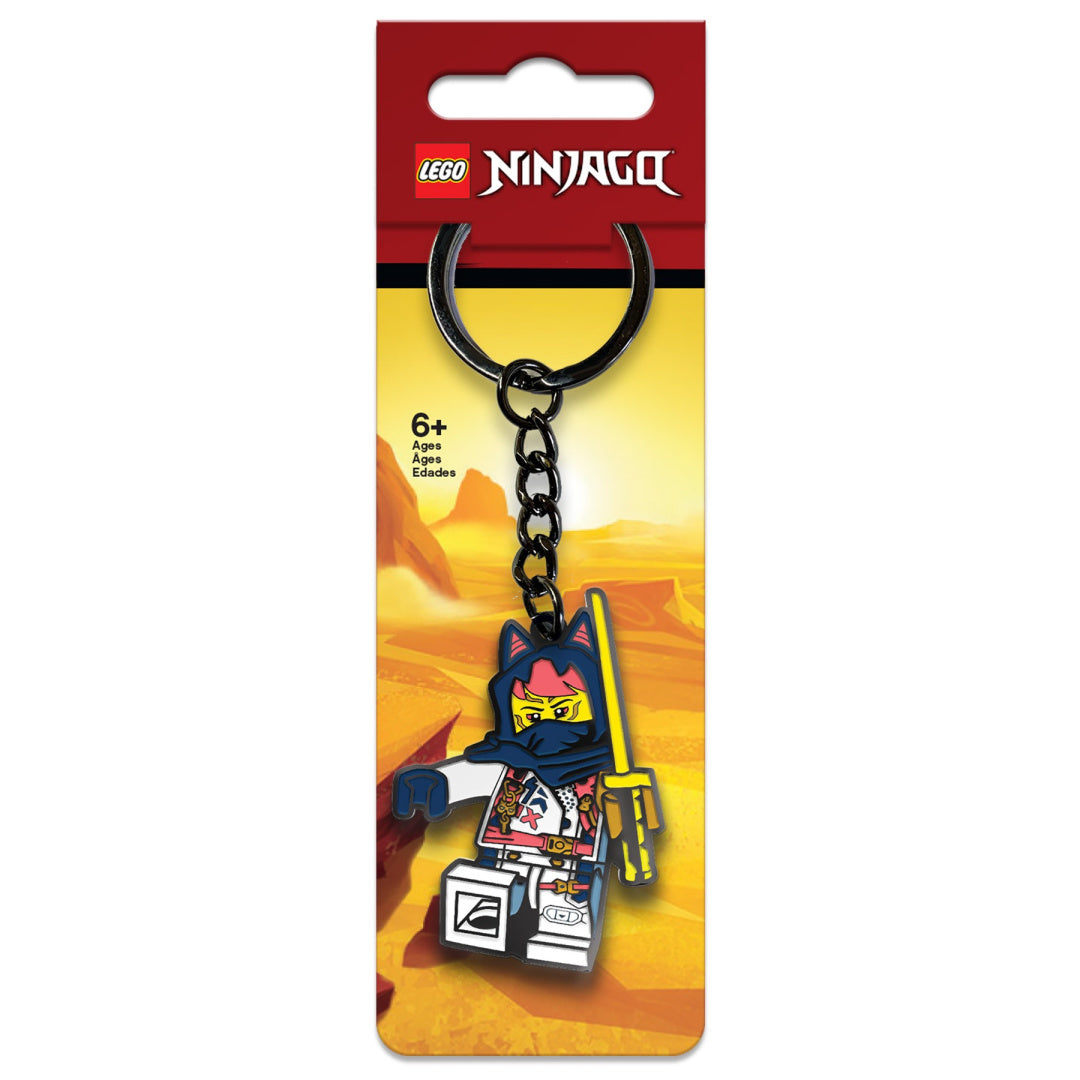 brelok LEGO Ninjago Sora z figurką wojownika w niebieskim stroju i złotym mieczem