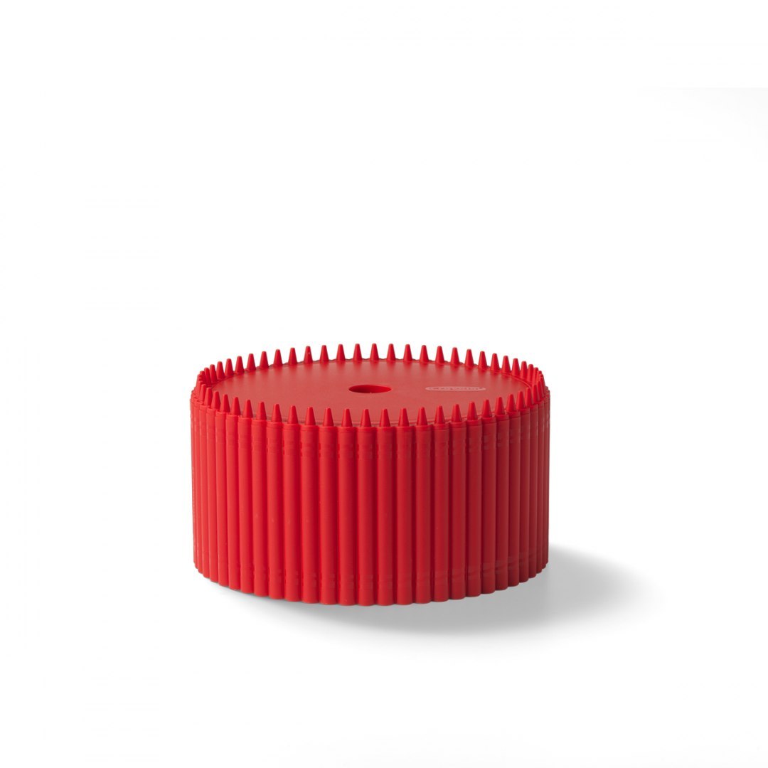 Czerwony organizer na biurko Crayola czerwony marki Yamann na drobne akcesoria biurowe