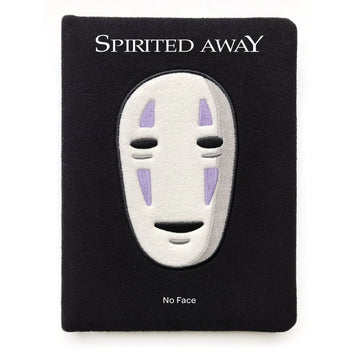 Pluszowy notatnik No Face z grafiką z filmu Spirited Away w czarnym kolorze