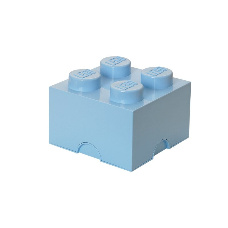 Pojemnik LEGO jasnoniebieski w kształcie klocka z 4 wypustkami do przechowywania zabawek