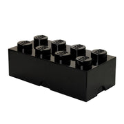 Pojemnik LEGO Brick 8 czarny w kształcie klocka z logo LEGO na wypustkach