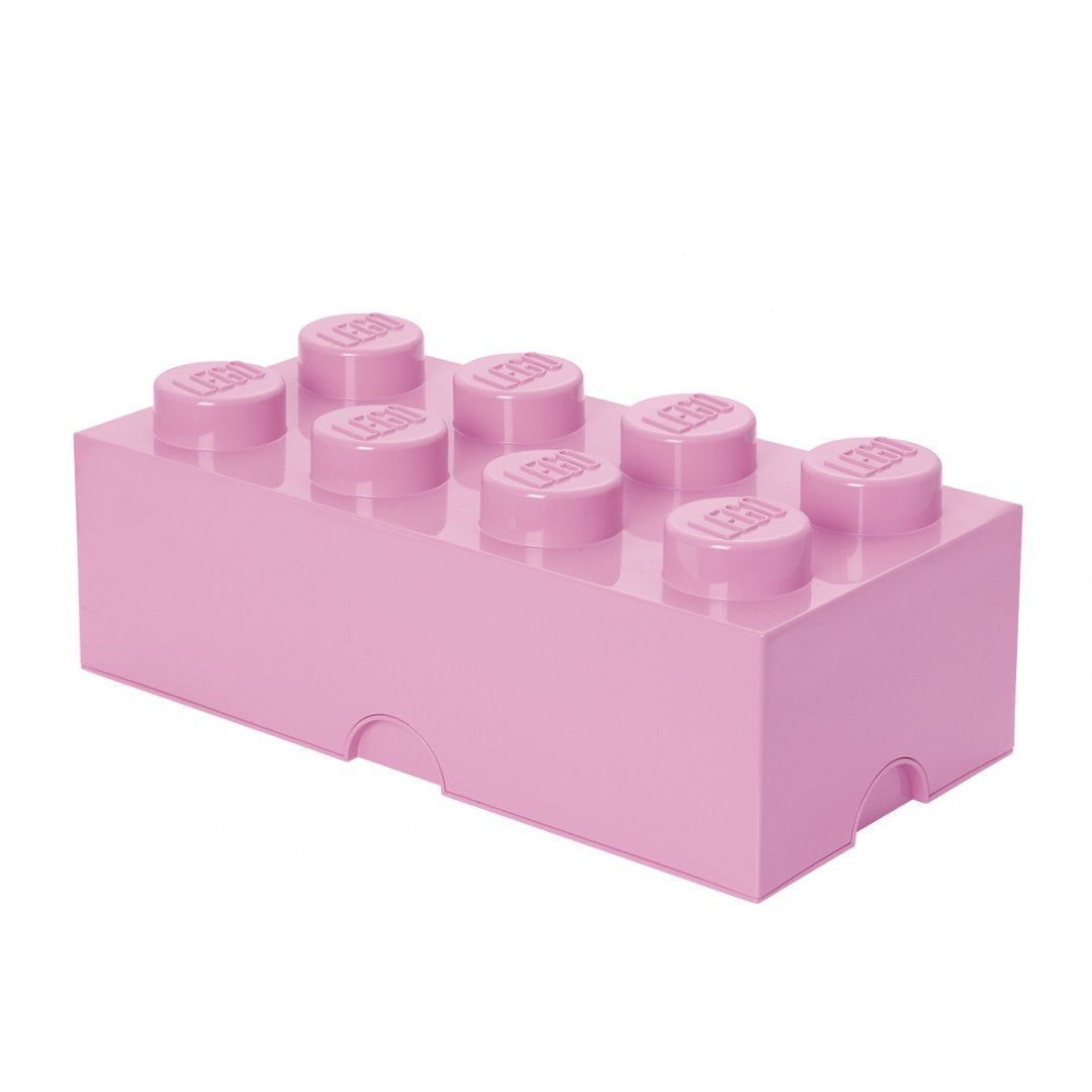 Pojemnik LEGO Brick 8 jasnoróżowy w kształcie klocka LEGO do przechowywania