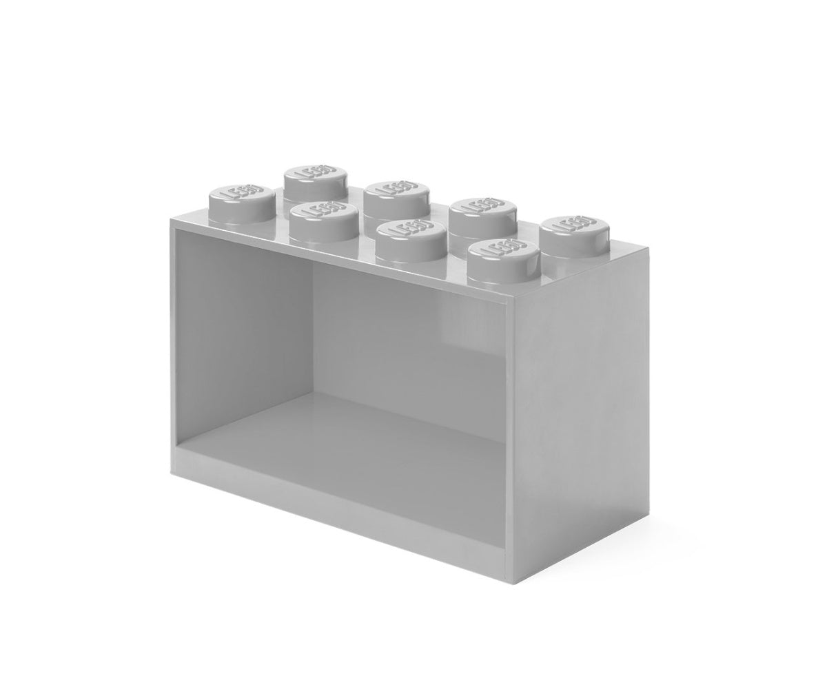 Półka LEGO BRICK 8 szara przypominająca klocki LEGO do przechowywania i dekoracji