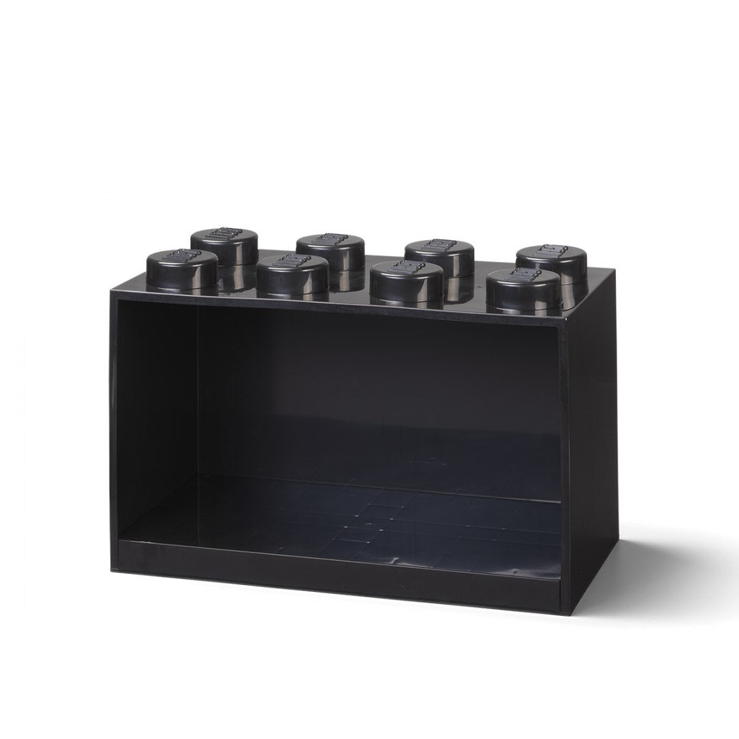 Czarna półka LEGO Brick 8 czarna w kształcie klocka LEGO do przechowywania zabawek