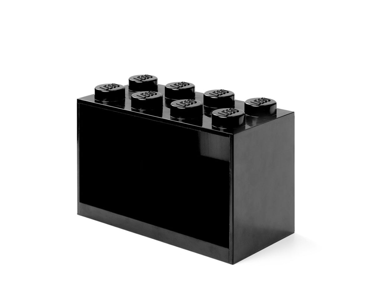 Czarna półka LEGO Brick 8 czarna w kształcie klocka LEGO do przechowywania i dekoracji