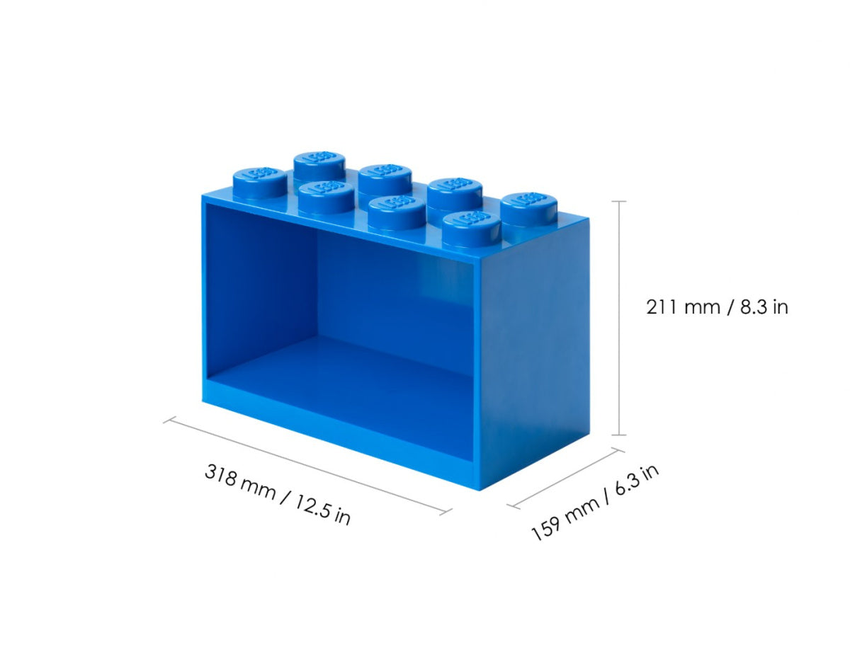 Niebieska półka LEGO na zabawki o wymiarach 318x159x211 mm na klocki i akcesoria