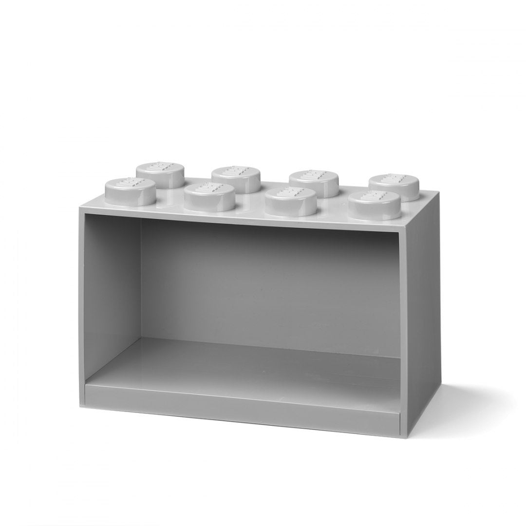 Szara półka LEGO BRICK 8 szara w kształcie klocka LEGO do przechowywania i dekoracji pokoju