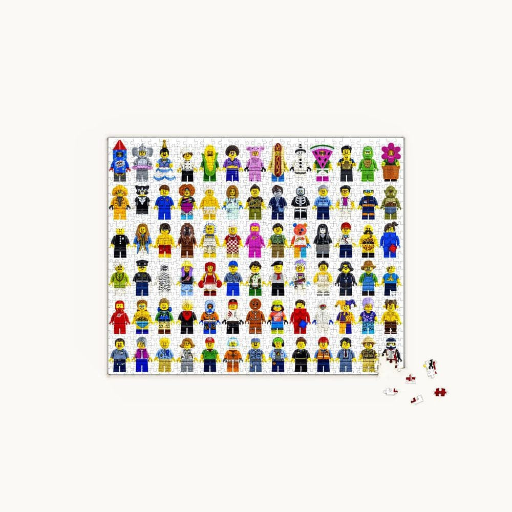 Puzzle LEGO minifigurki 1000 elementów z kolorowymi postaciami LEGO do układania