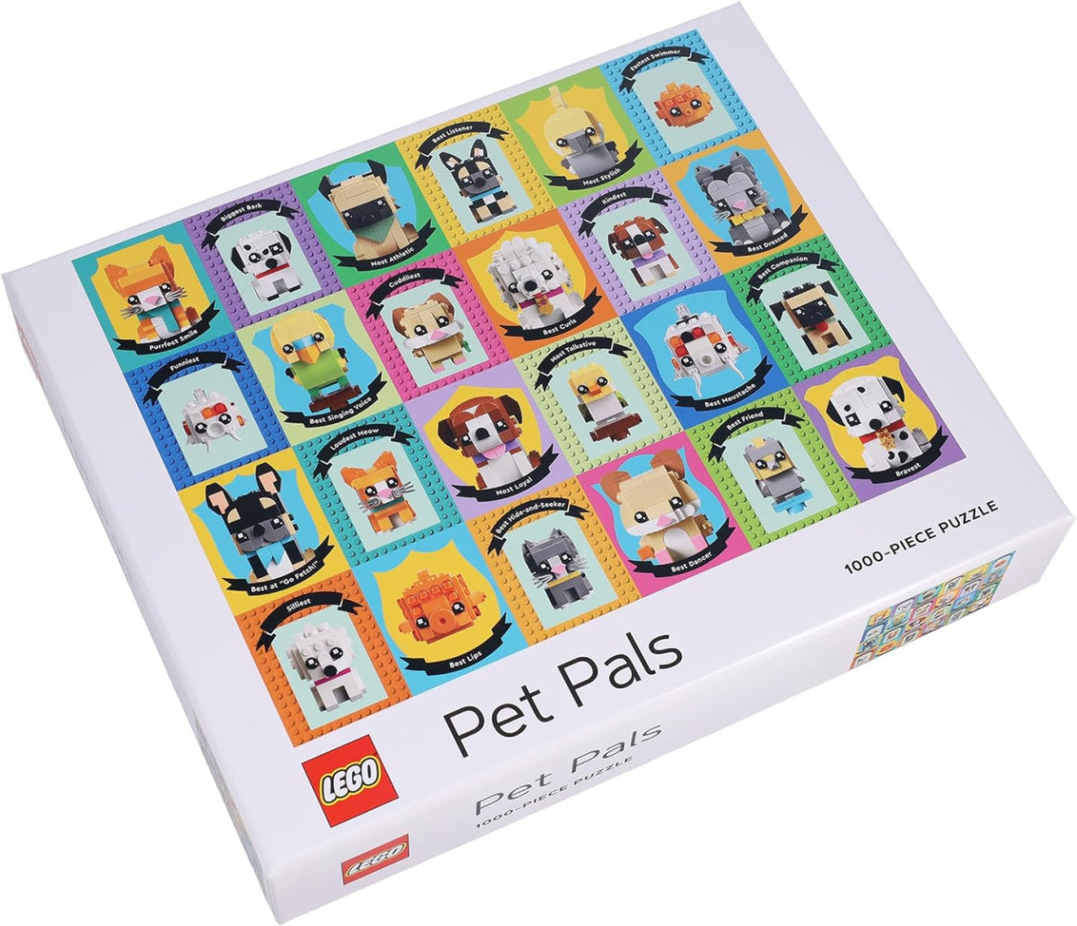puzzle LEGO 1000 elementów z motywem zwierząt domowych w kolorowym opakowaniu LEGO
