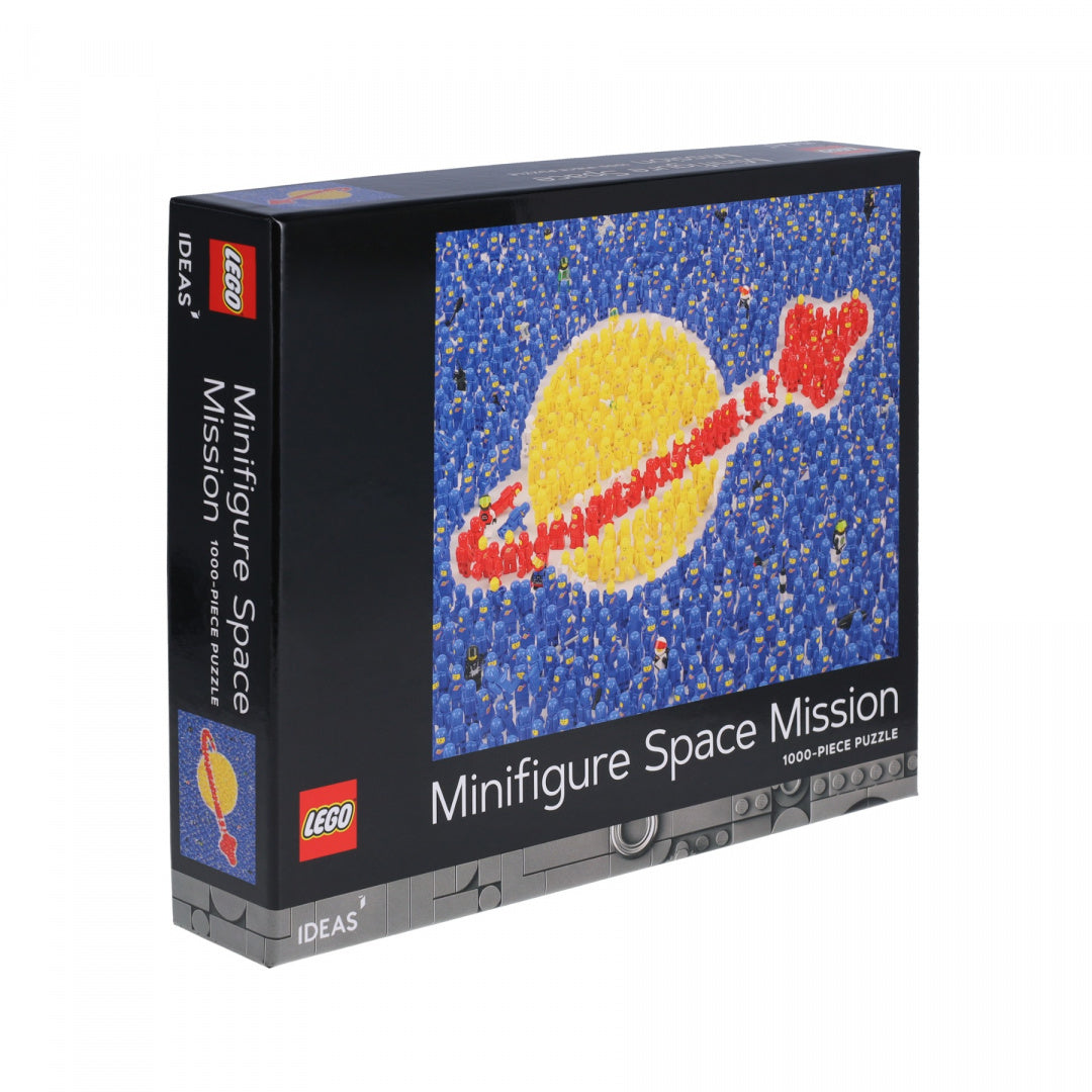 puzzle LEGO 1000 elementów Minifigure Space Mission z obrazem kosmosu i figurkami LEGO