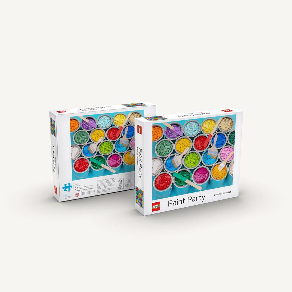 Puzzle LEGO 1000 elementów Paint Party z kolorowymi farbami w pudełkach do składania