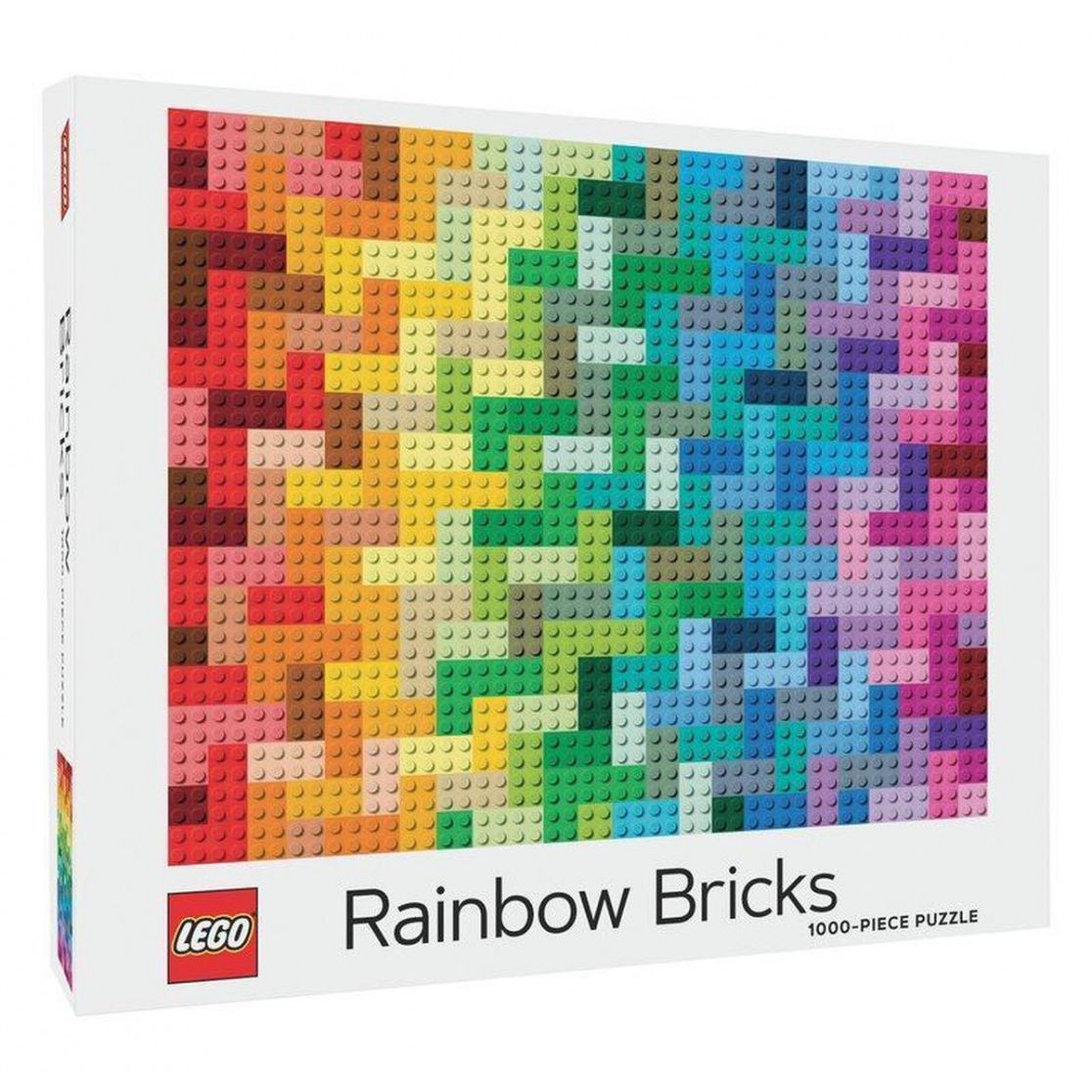 Puzzle LEGO 1000 elementów Rainbow Bricks z kolorowymi klockami w stylu tęczy