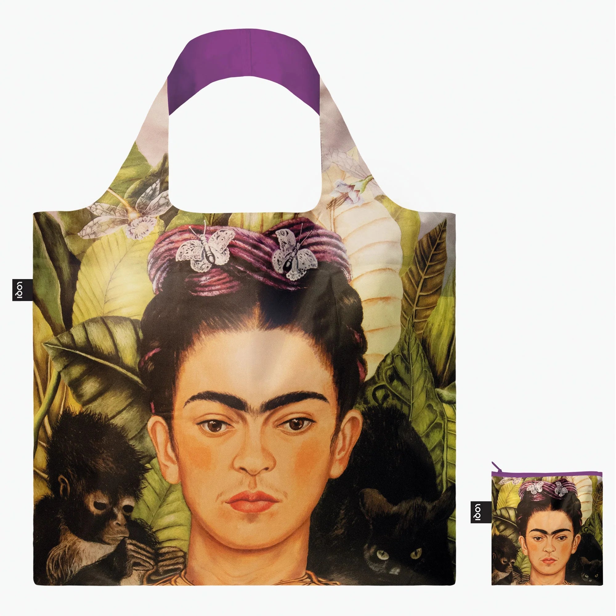 Torba LOQI Frida Kahlo – Self Portrait with Hummingbird