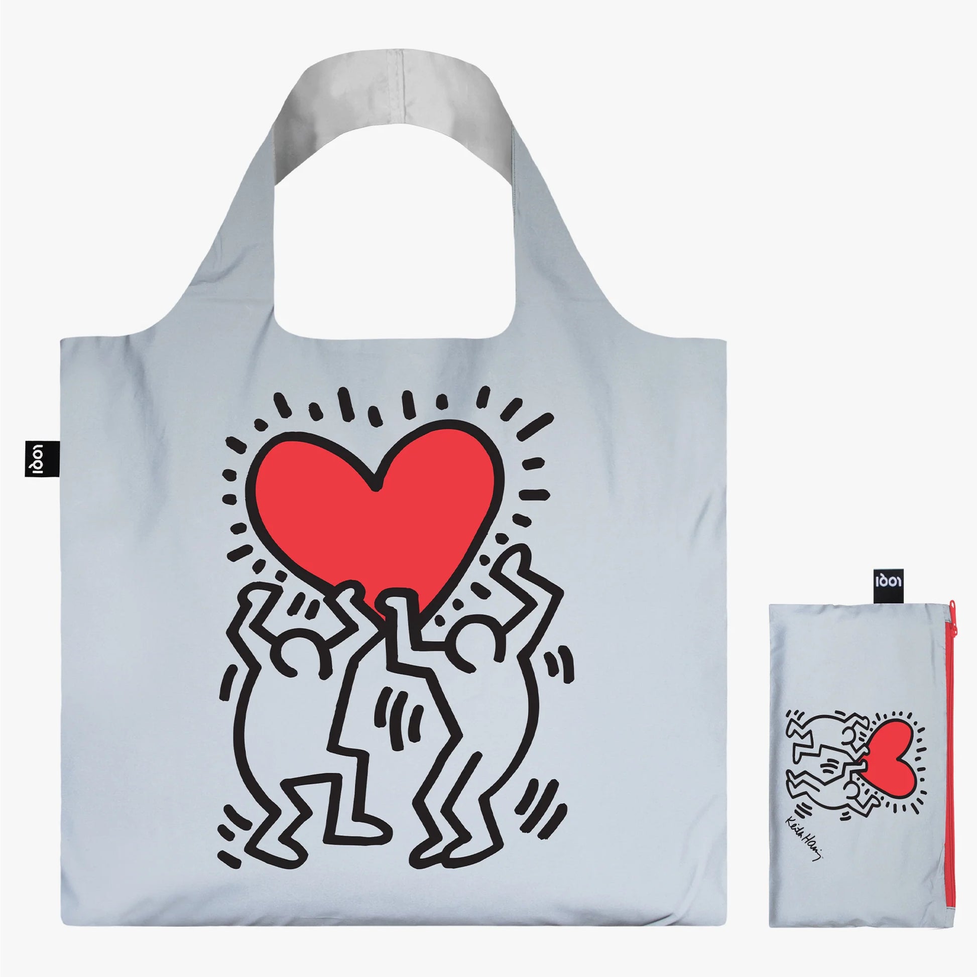Torba LOQI Keith Harring – Dancing Heart (odblaskowa)