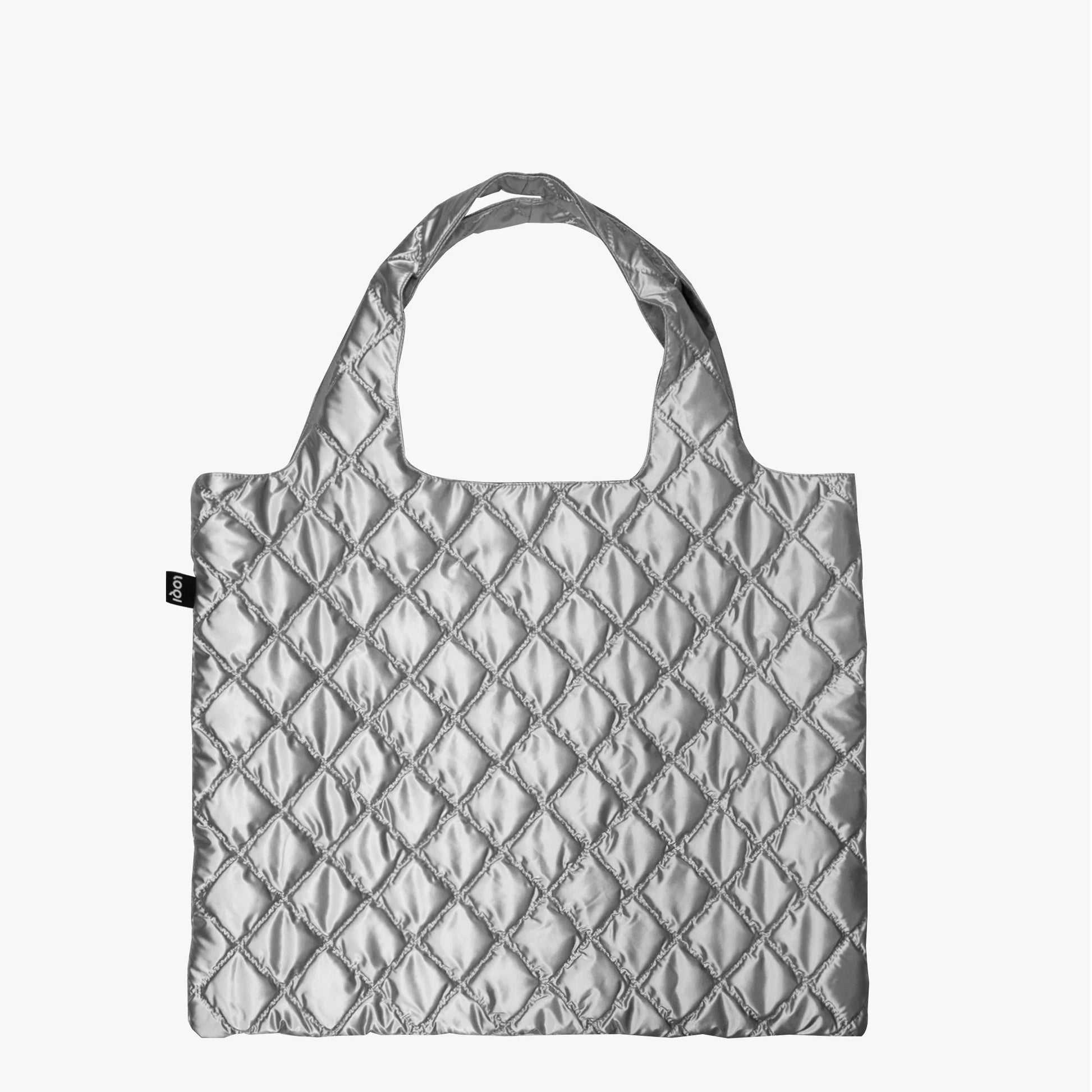 Torba LOQI Metallic – Silver Puffy