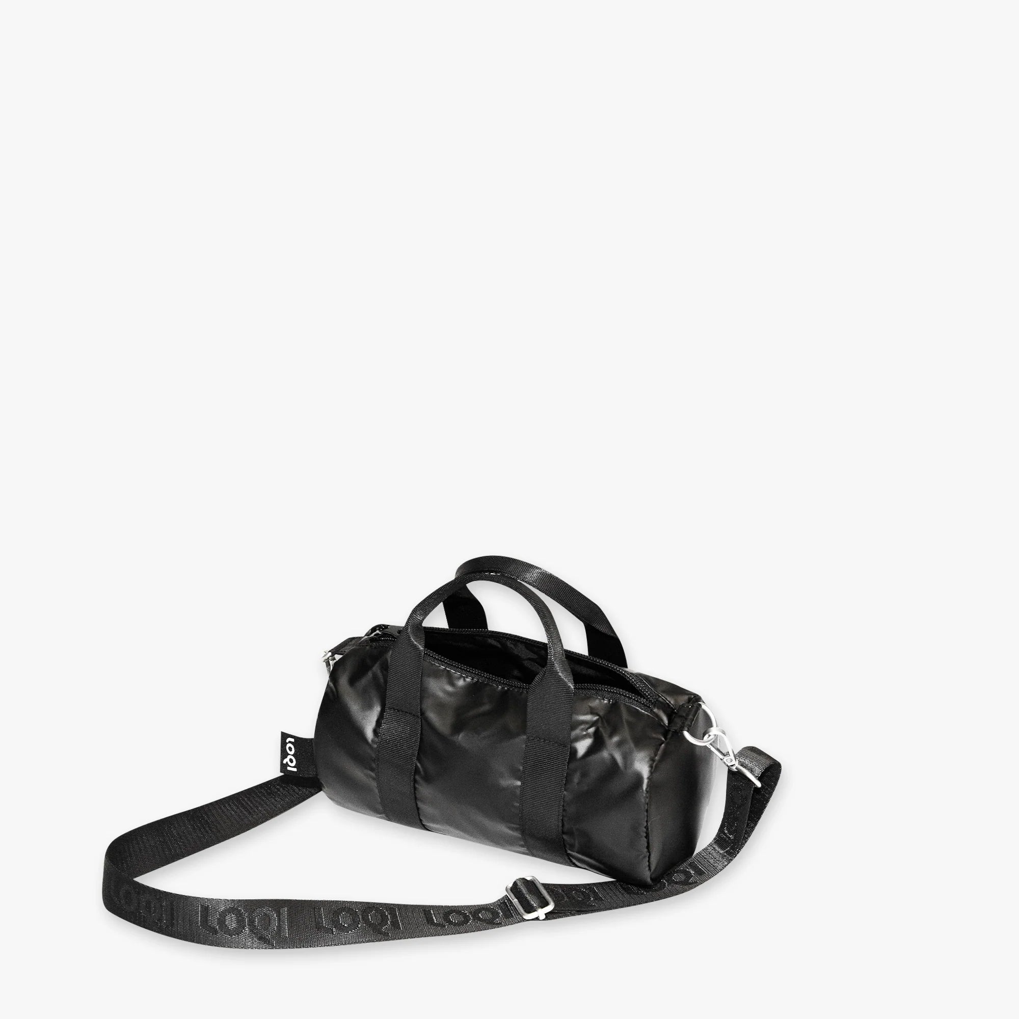 Torba weekender LOQI Metallic – czarna (mała)