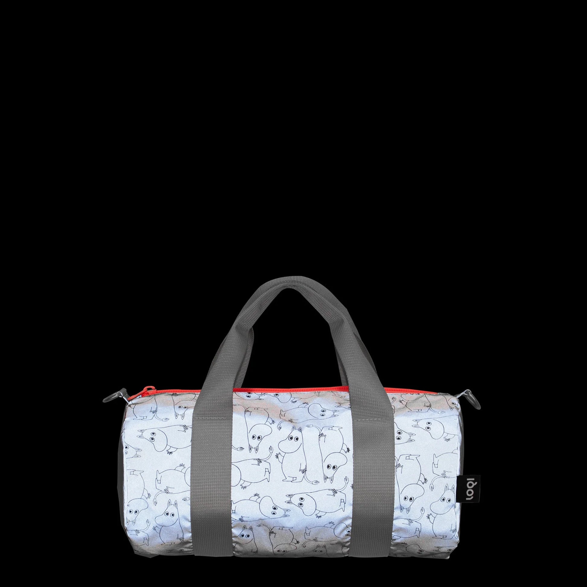 Torba weekender LOQI Moomin – Pattern Reflective (średnia)