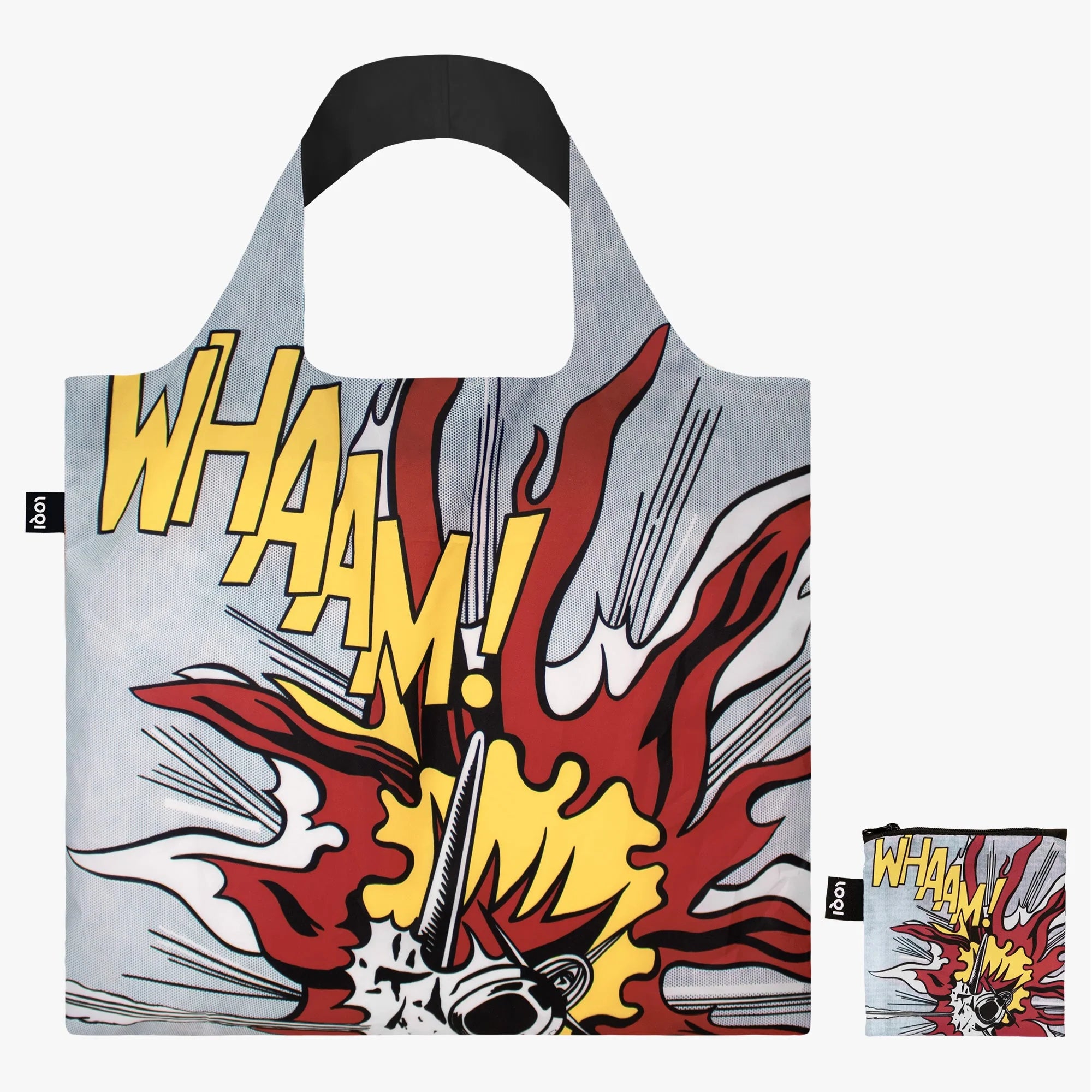 Torba podręczna Whaam Roy Lichtenstein marki Yamann z kolorowym komiksowym nadrukiem eksplozji