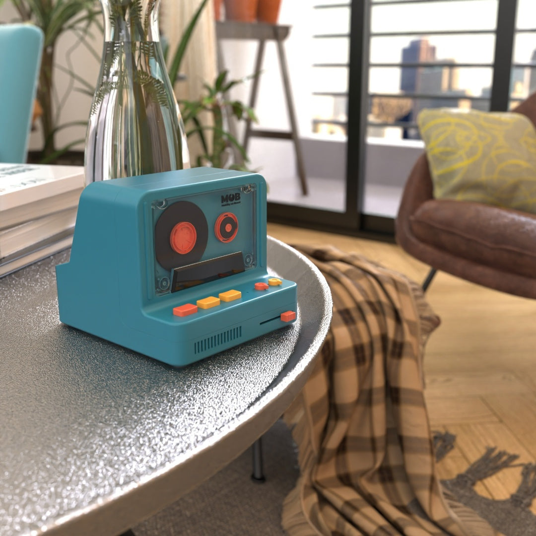 Retro wireless speaker MOB – blue.