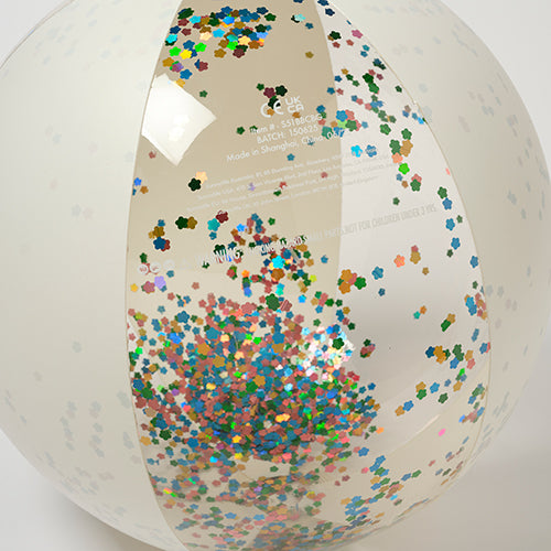 Glitzernder aufblasbarer Strandball