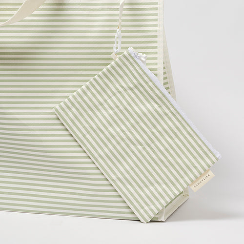 Carryall Strandtasche La Palma Sage Stripe