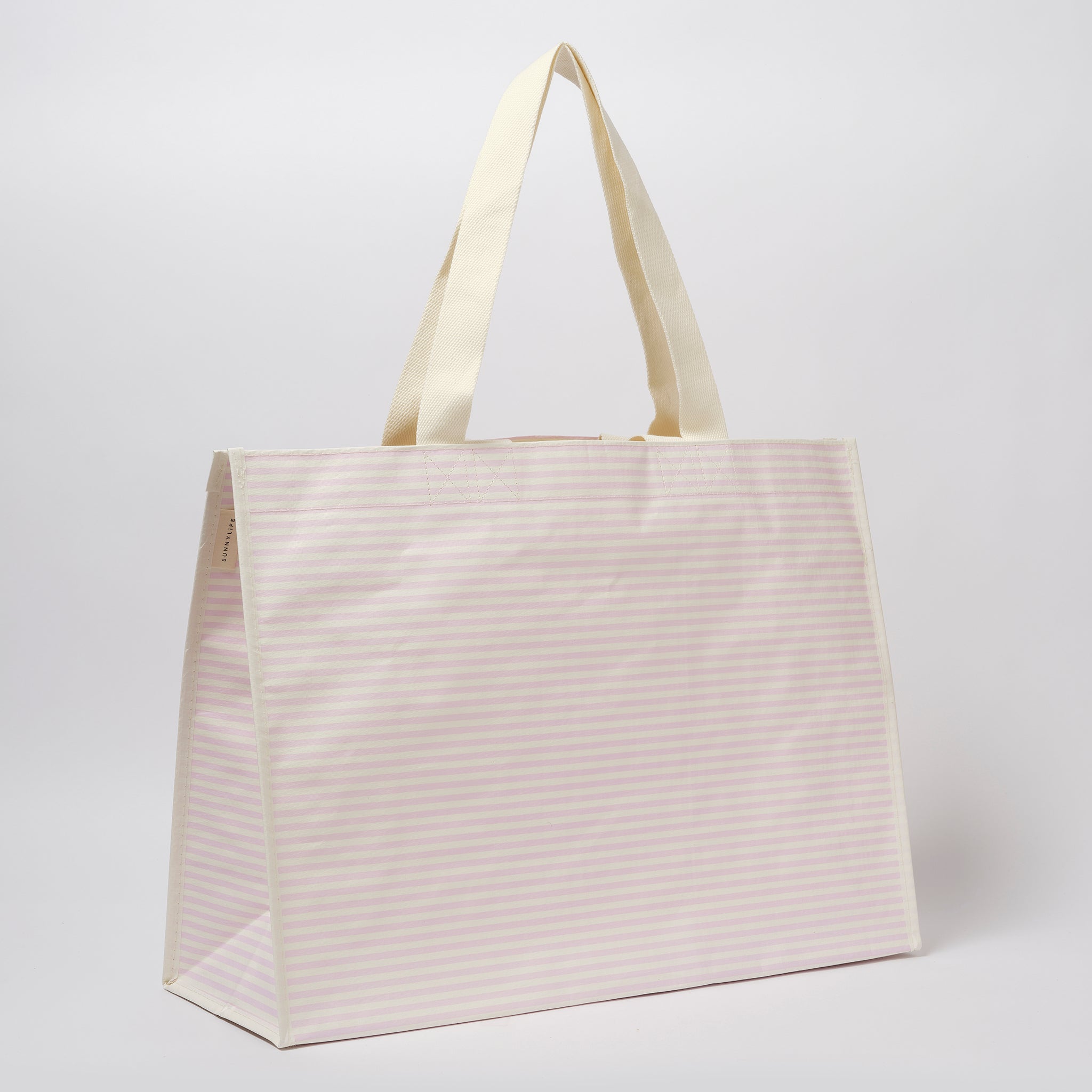 Borsa da spiaggia Carryall Lazy Days Pink Stripe