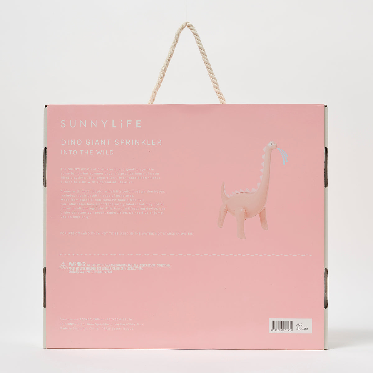 Rociador inflable gigante – Dino Into the Wild, rosa