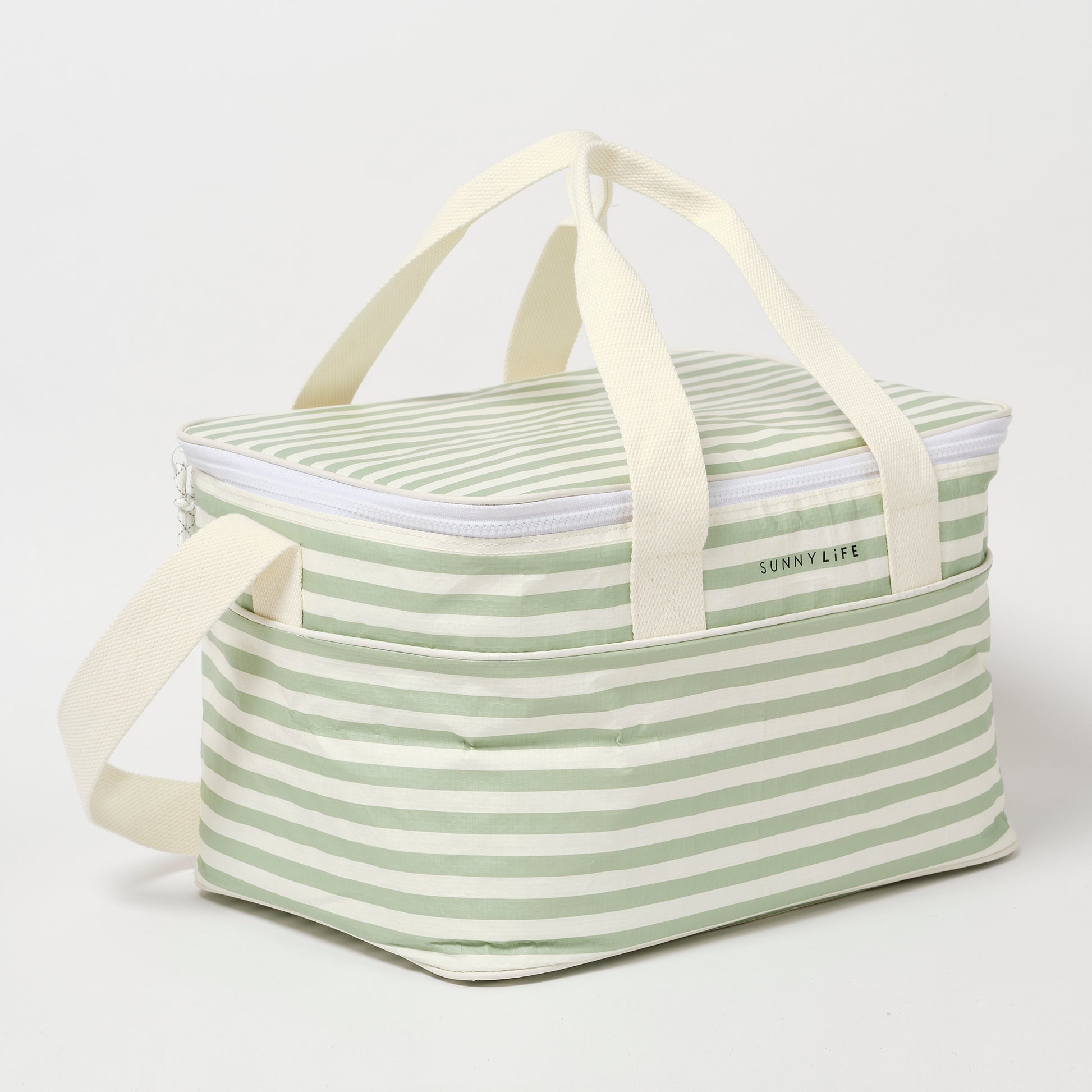 Thermal bag La Palma Sage Stripe - large