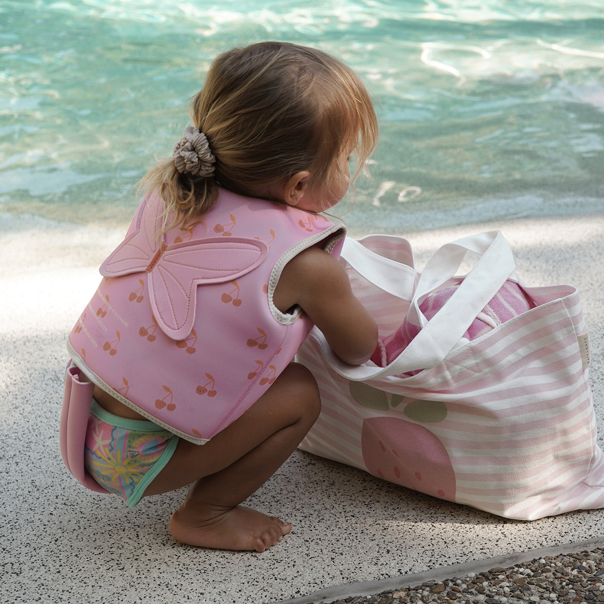 Children's swimming vest (1-2 years) – Cotton Candy Cherry