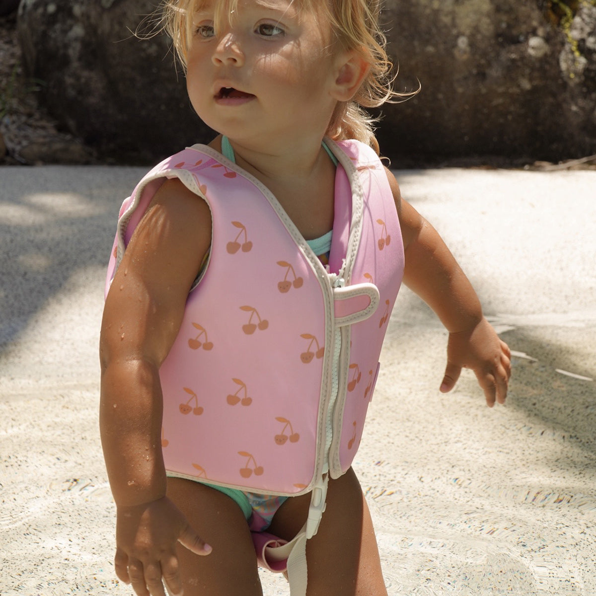 Children's swimming vest (1-2 years) – Cotton Candy Cherry