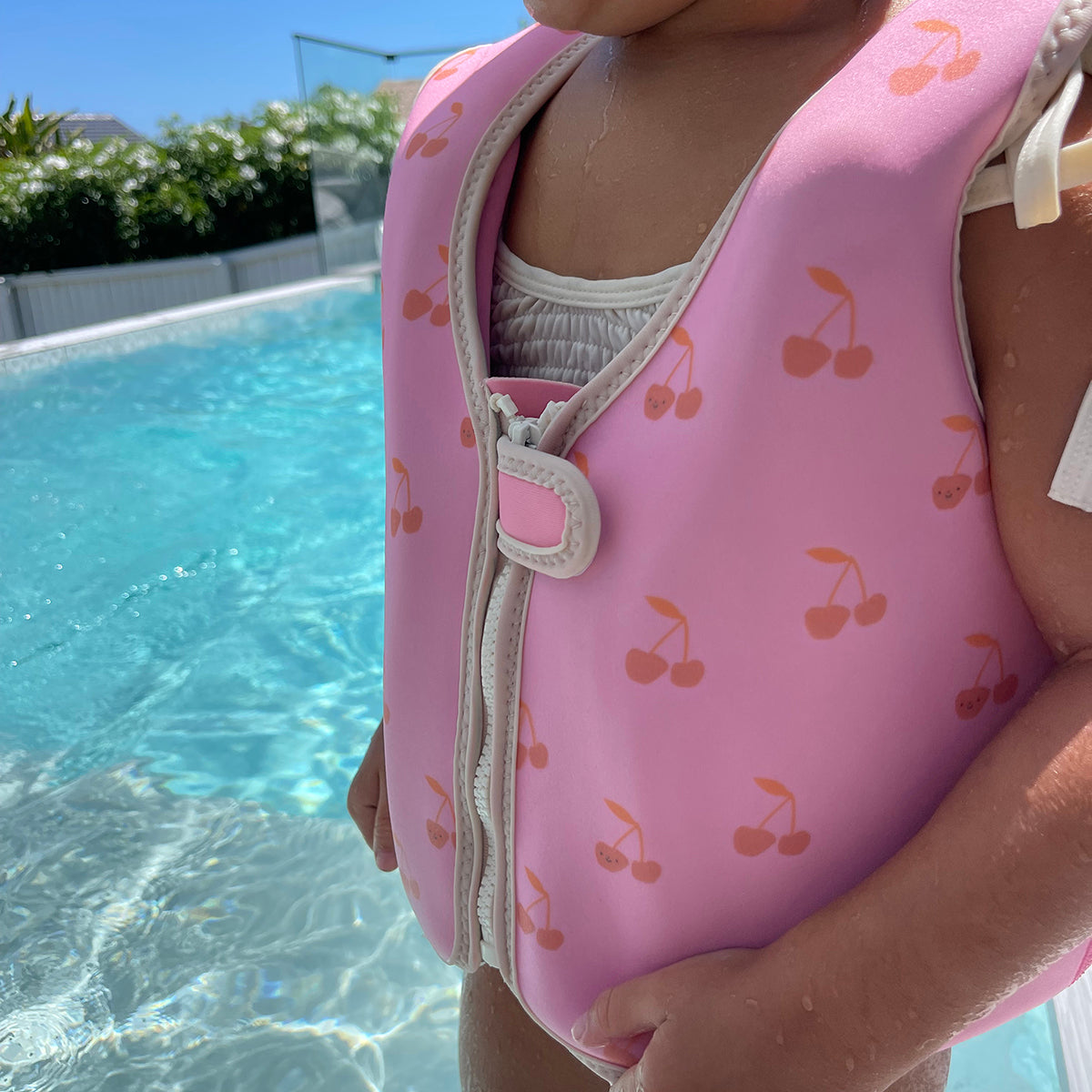 Children's swimming vest (3-6 years) – Cotton Candy Cherry