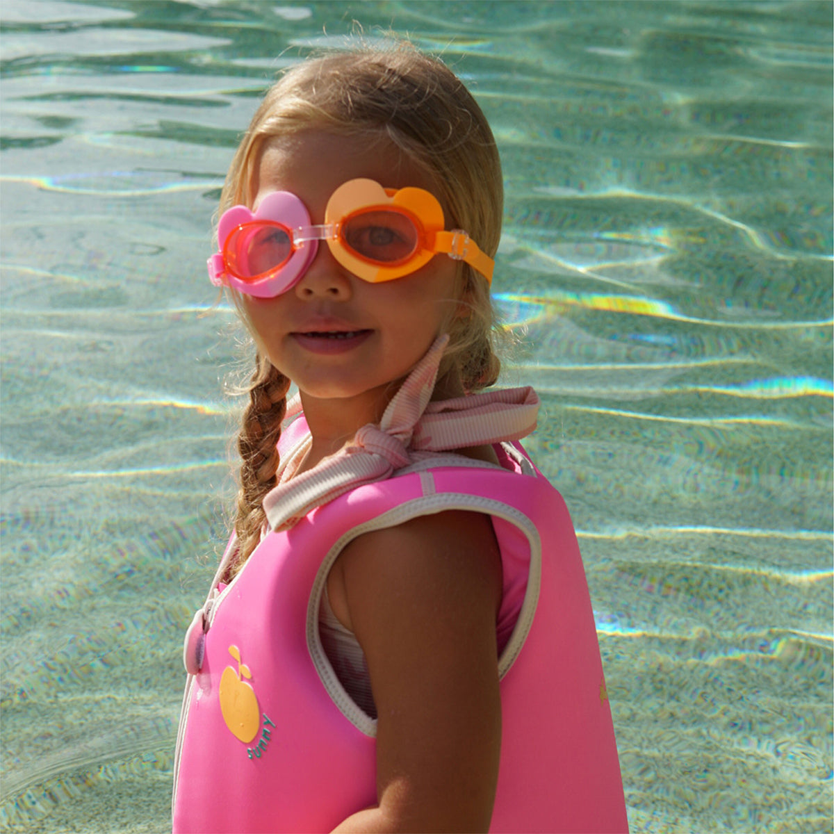 Children's swimming goggles – Poppy the Peach