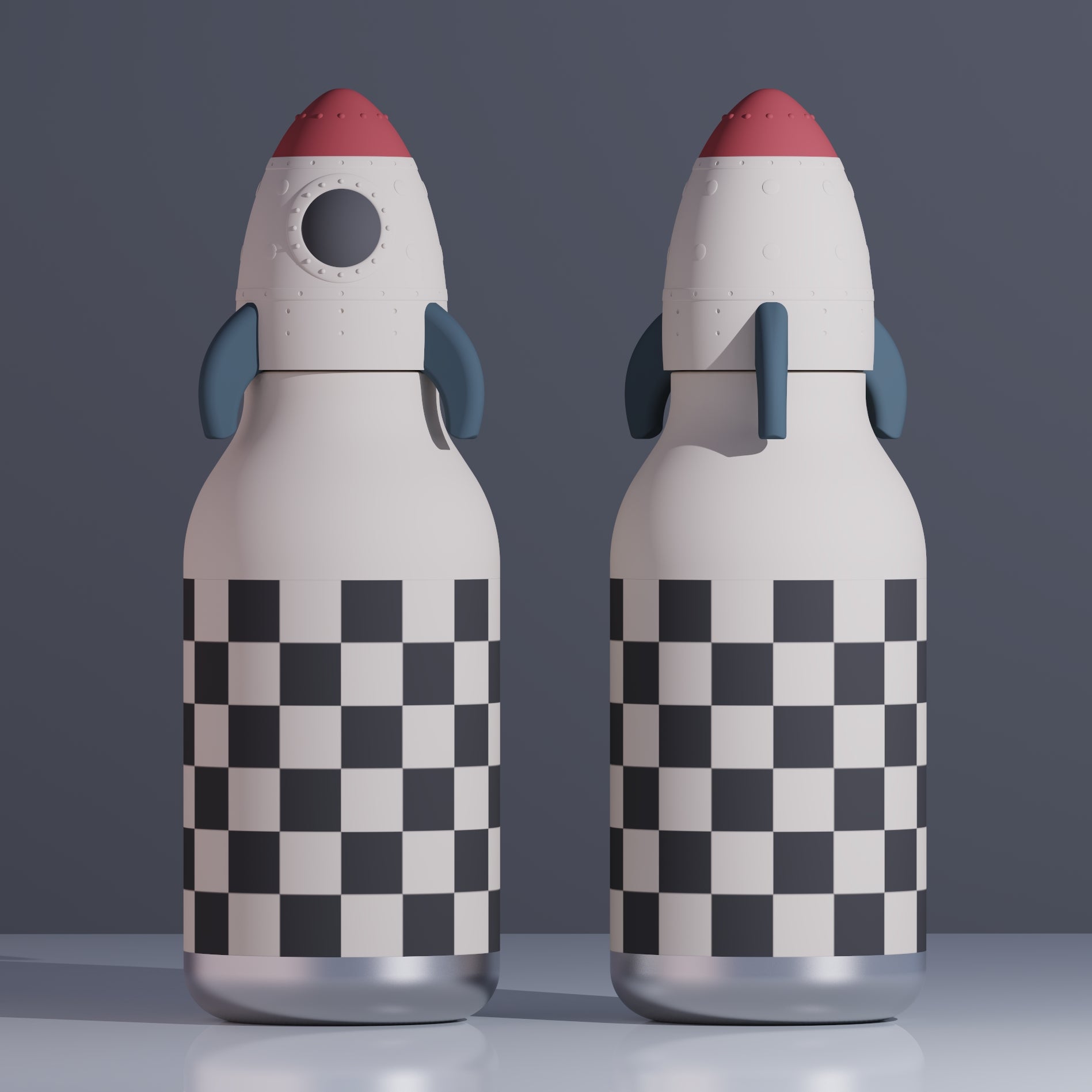 Butelka termiczna ze słomką Bestie Asobu – Rakieta 460 ml