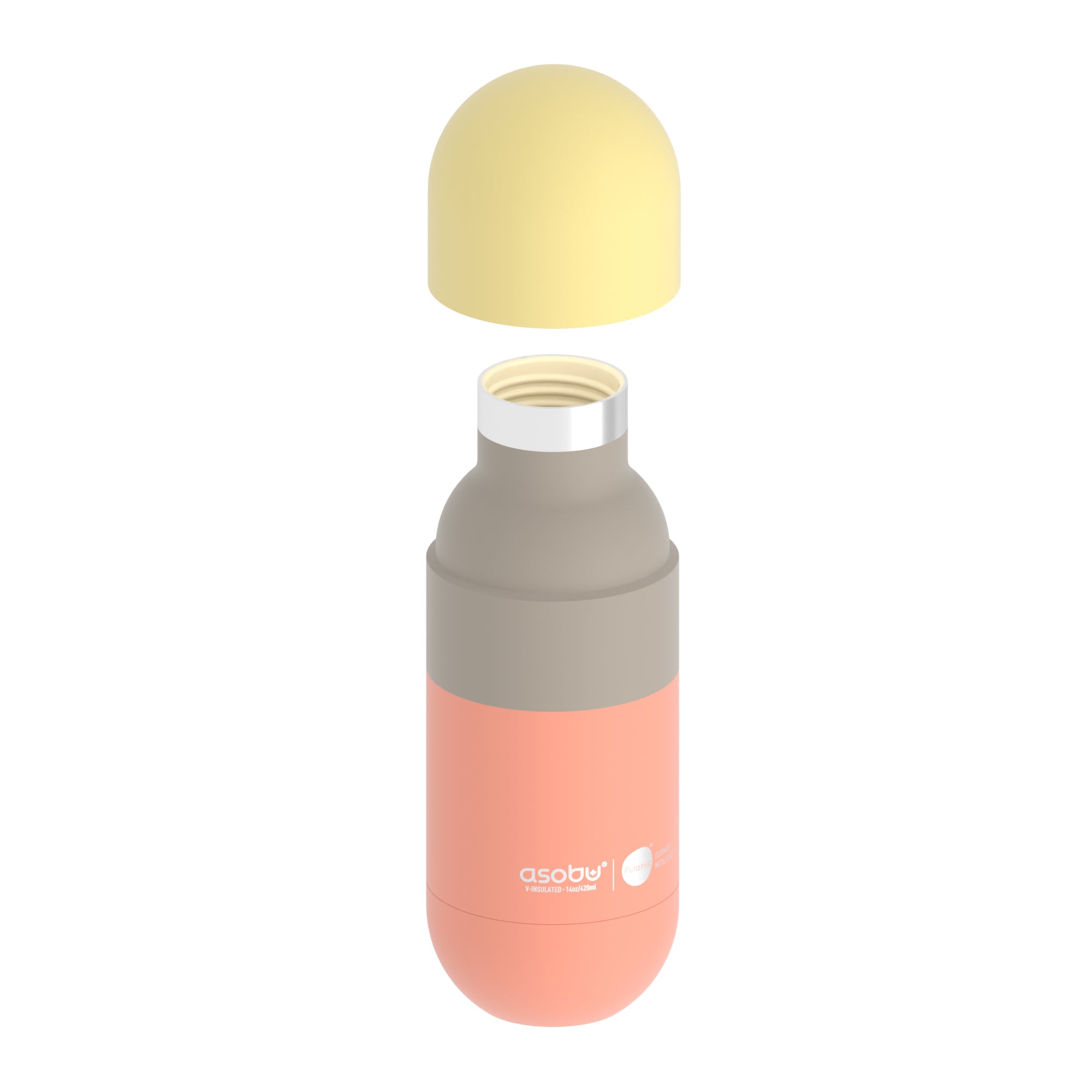 Bouteille thermique Orb Asobu – pêche pastel 420 ml