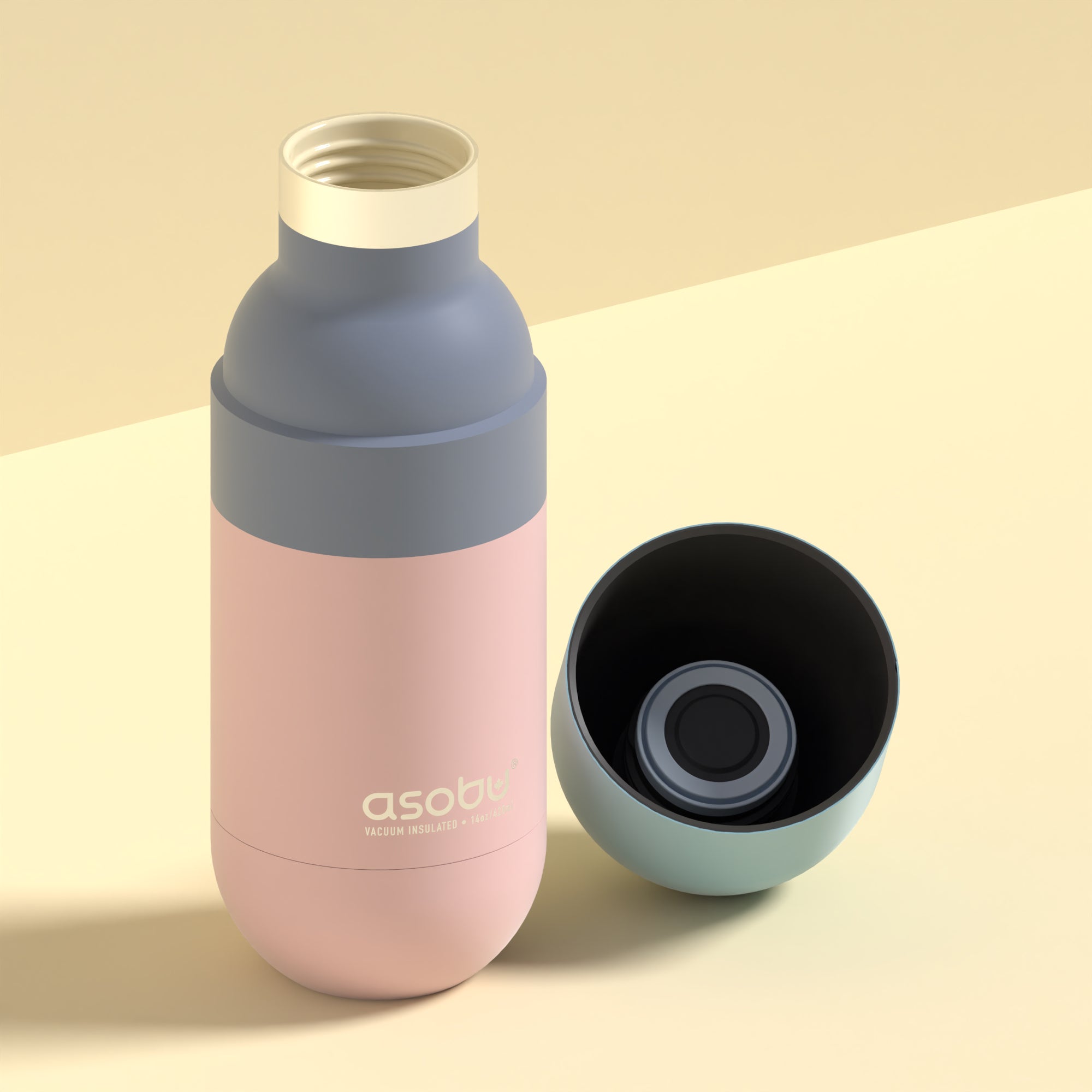 Bouteille thermique Orb Asobu – rose pastel 420 ml