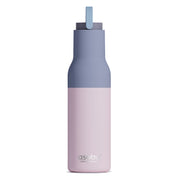 Bouteille isotherme Metro Asobu avec paille – rose pastel 600 ml