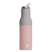 Bouteille isotherme Metro Asobu avec paille – pêche pastel 600 ml