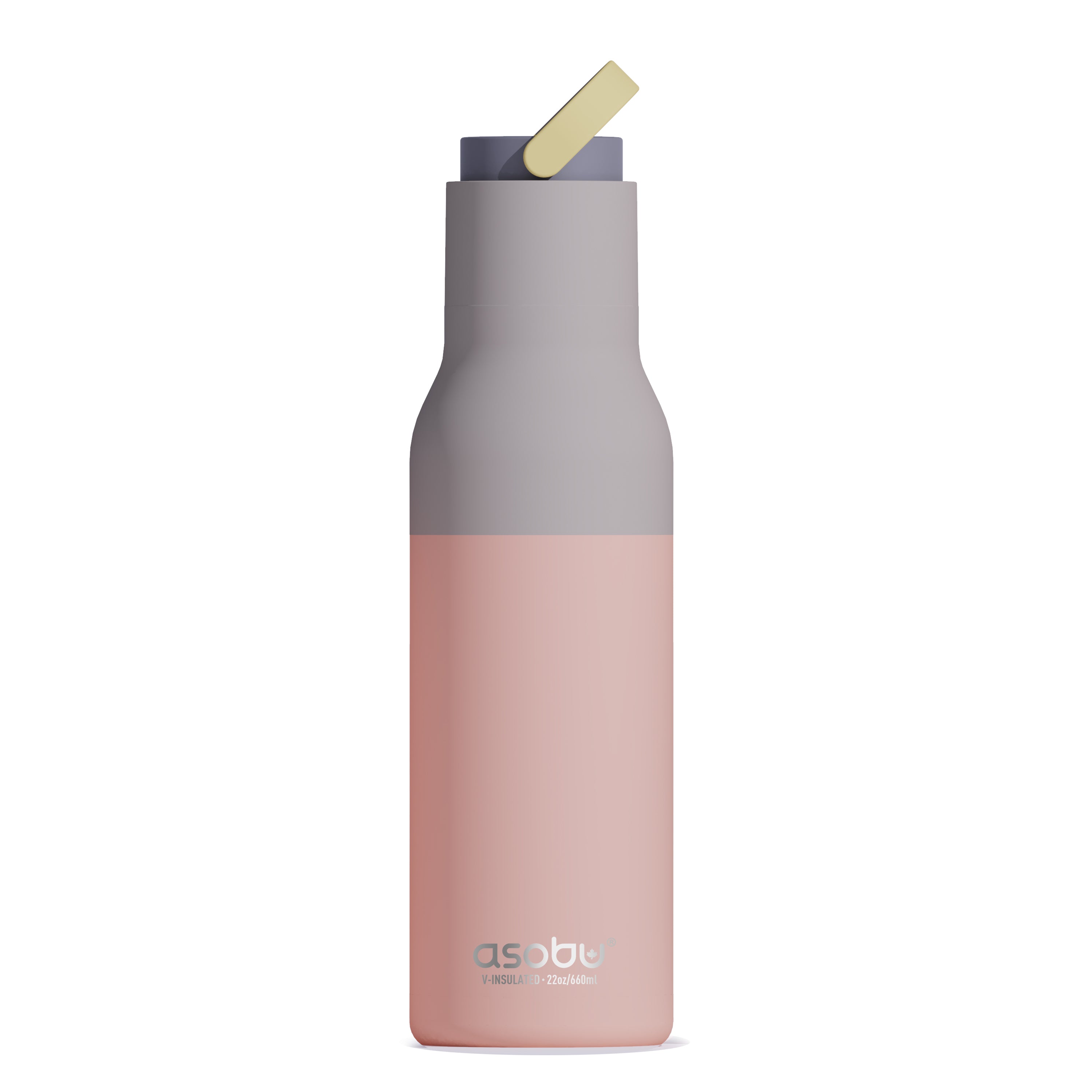 Bouteille isotherme Metro Asobu avec paille – pêche pastel 600 ml