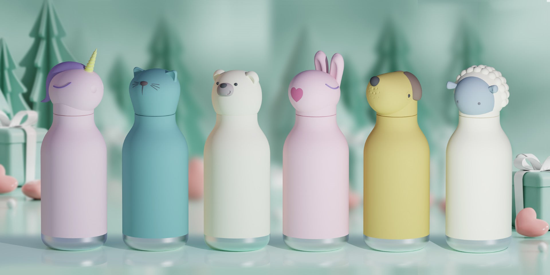 Bouteille isotherme avec paille Bestie Asobu – Chien 460 ml