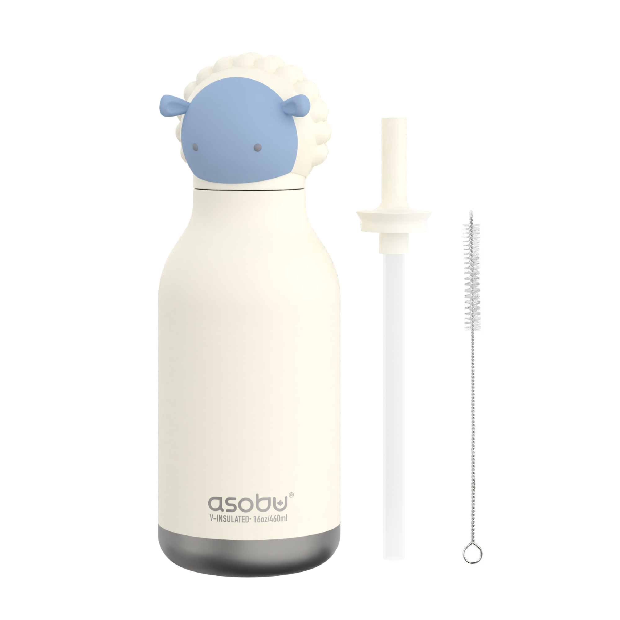 Bouteille thermique Bestie Asobu avec paille – Mouton 460 ml