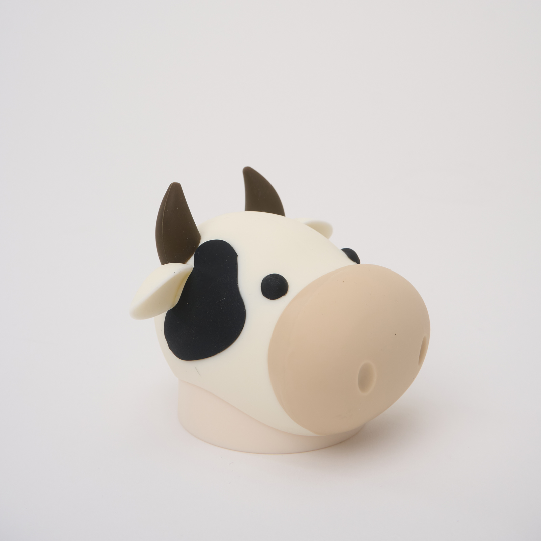 Butelka termiczna ze słomką Bestie Asobu – Krowa 460 ml