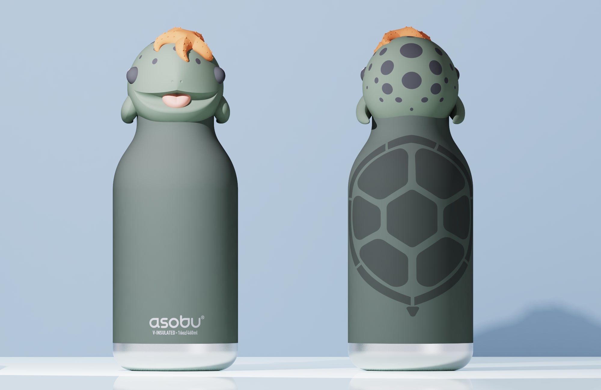 Butelka termiczna ze słomką Bestie Asobu – Krowa 460 ml