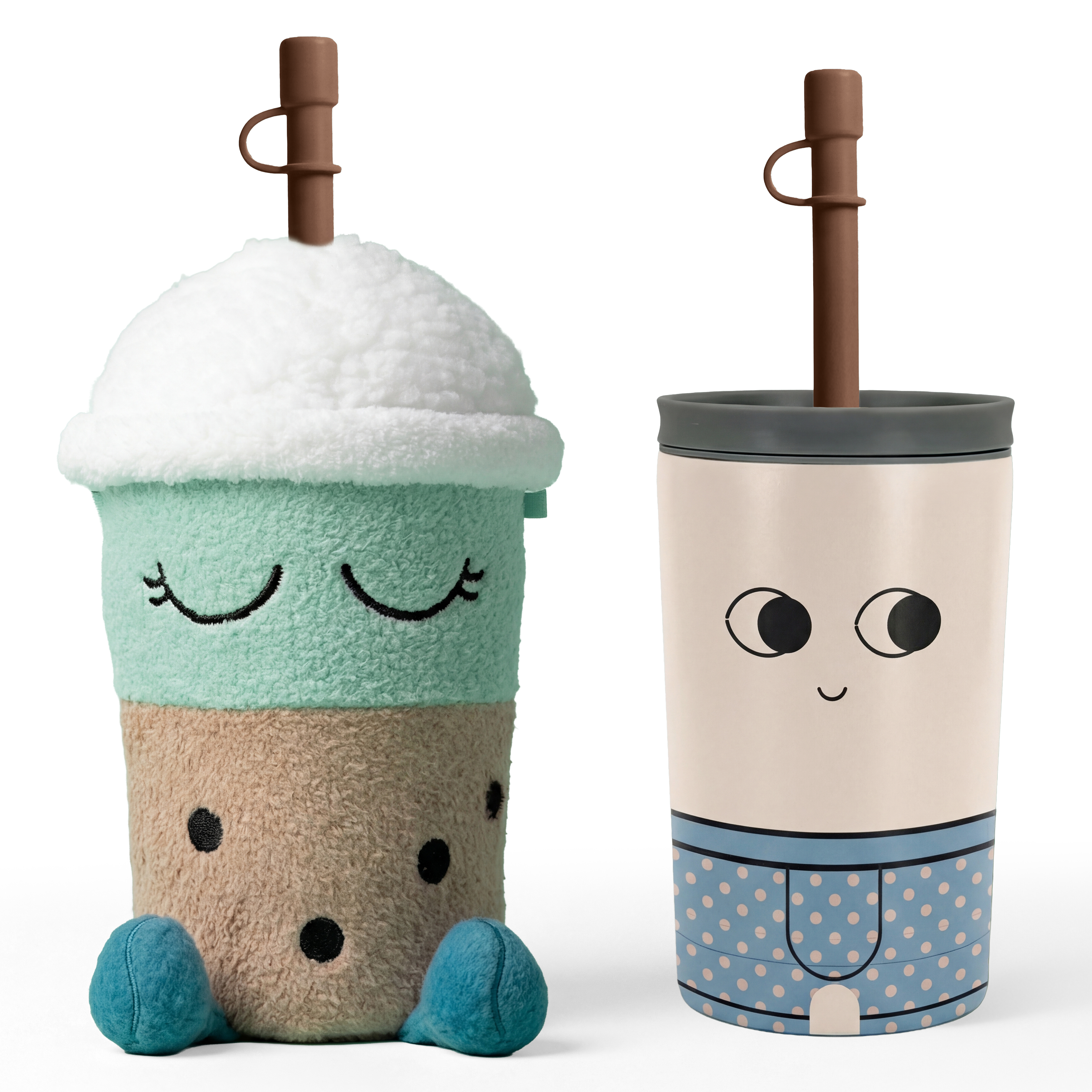 Butelka termiczna w pluszowym etui Fuzzie Asobu - Beanie