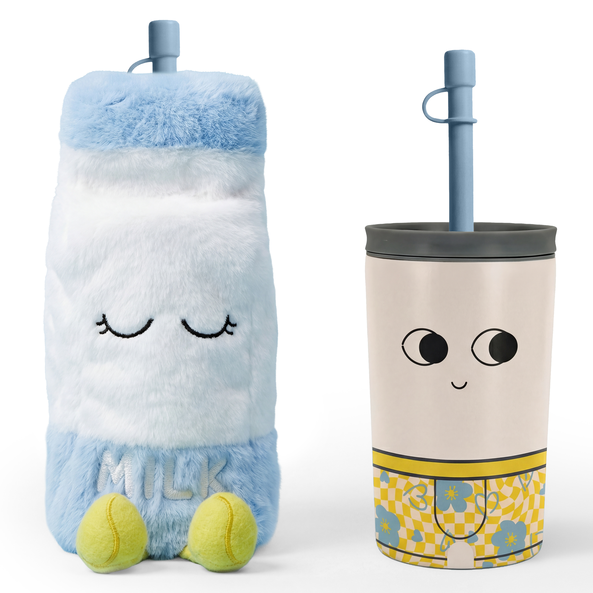 Thermal bottle in plush case Fuzzie Asobu - Millie