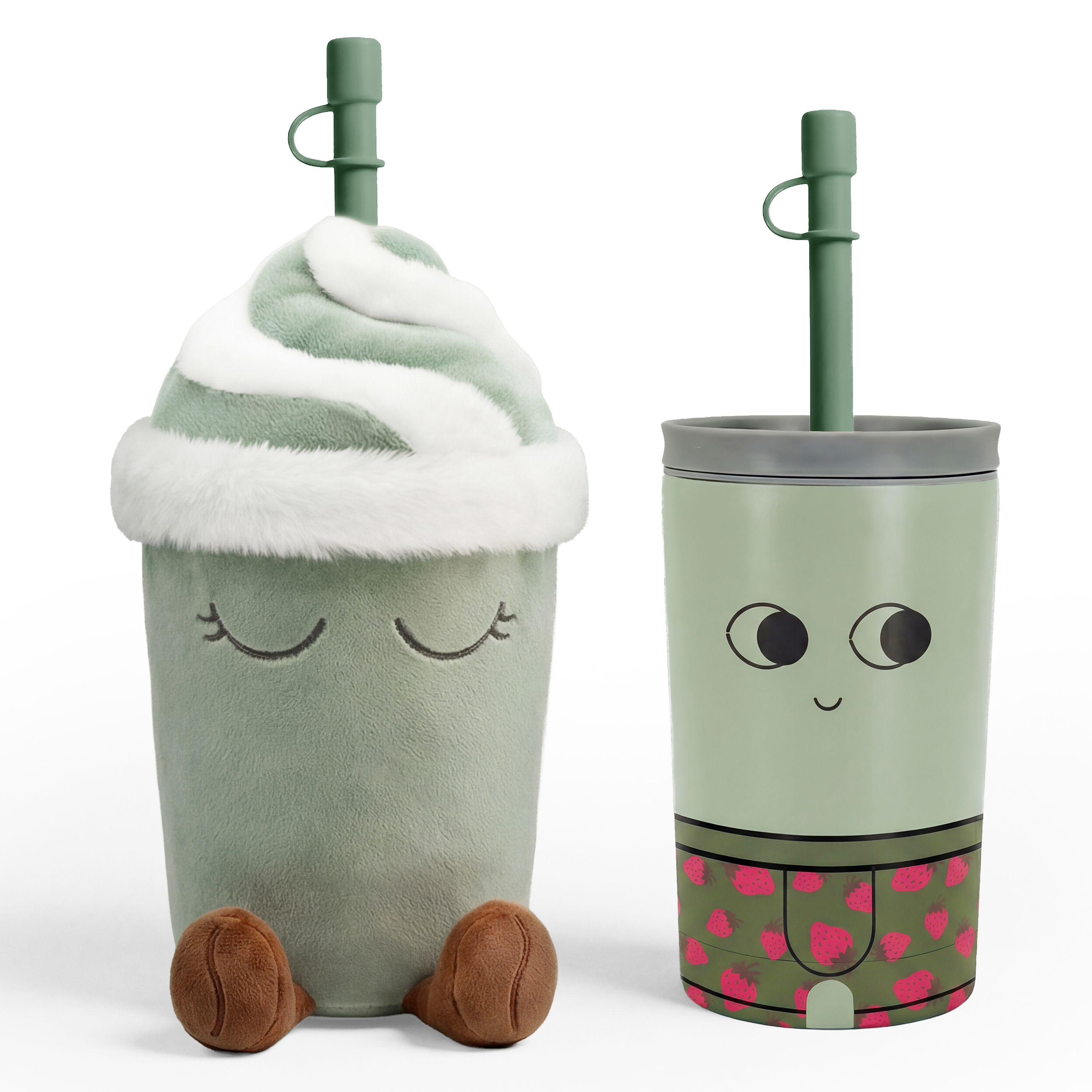 Thermal bottle in plush case Fuzzie Asobu - Mimi