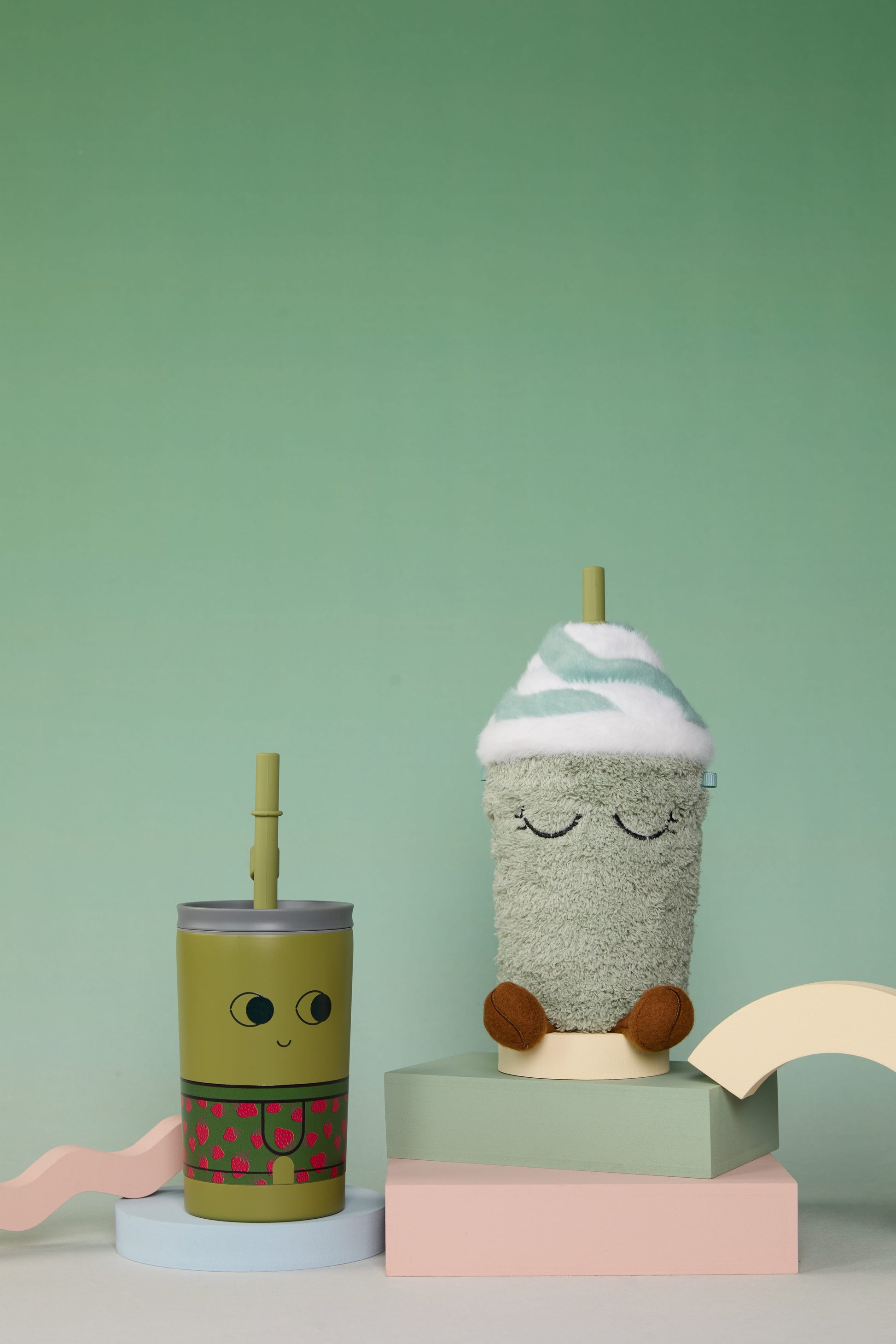 Thermal bottle in plush case Fuzzie Asobu - Mimi