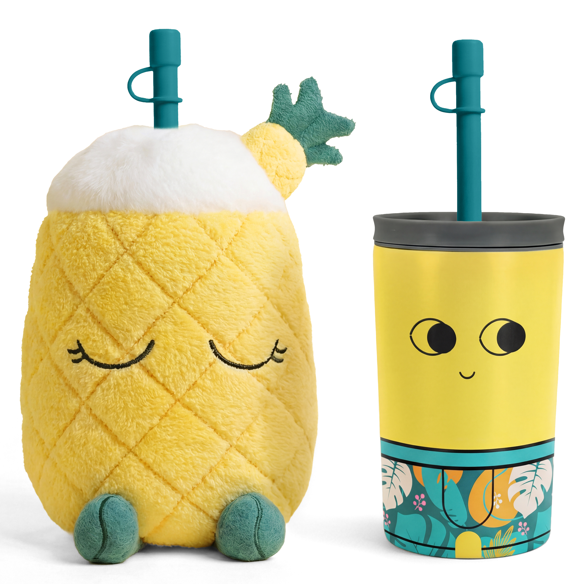 Thermal bottle in a plush case Fuzzie Asobu - Pip