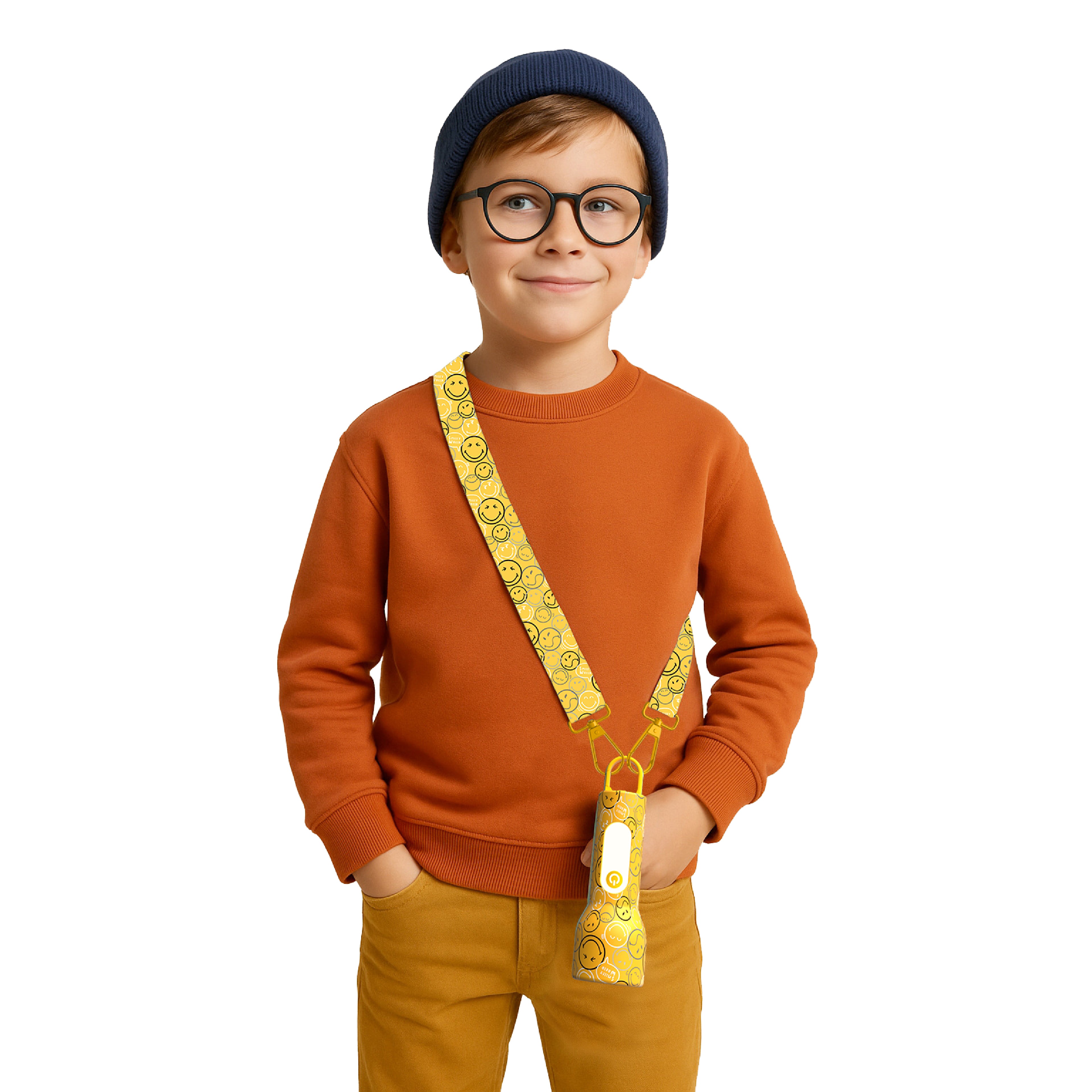 Latarka dziecięca Glowy MOB Smiley World – żółta
