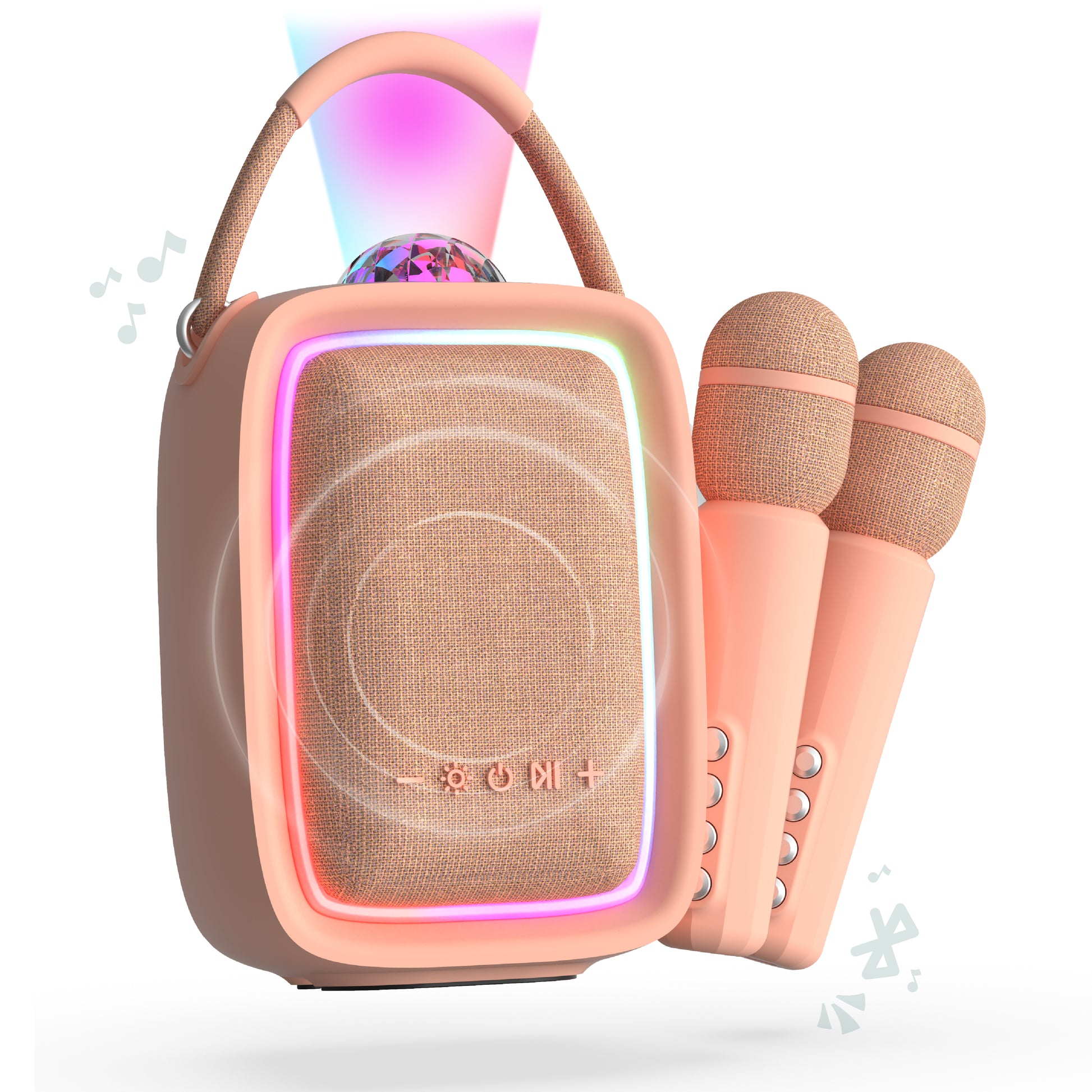 Karaoke set MOB (2 microphones) – pink