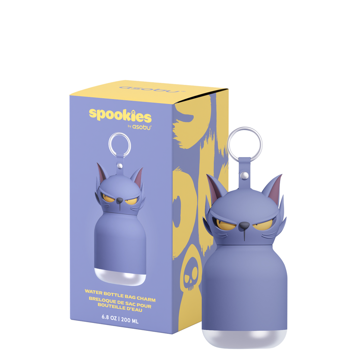 Butelka termiczna ze słomką Mini Spookie Asobu – Phantom Cat 200 ml